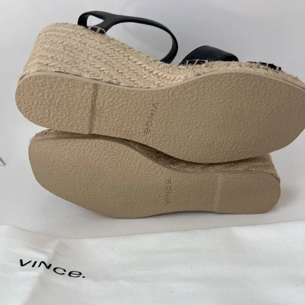 Vince black leather
